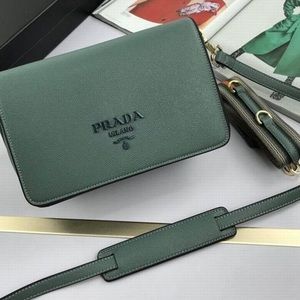 Sea green Prada clutch